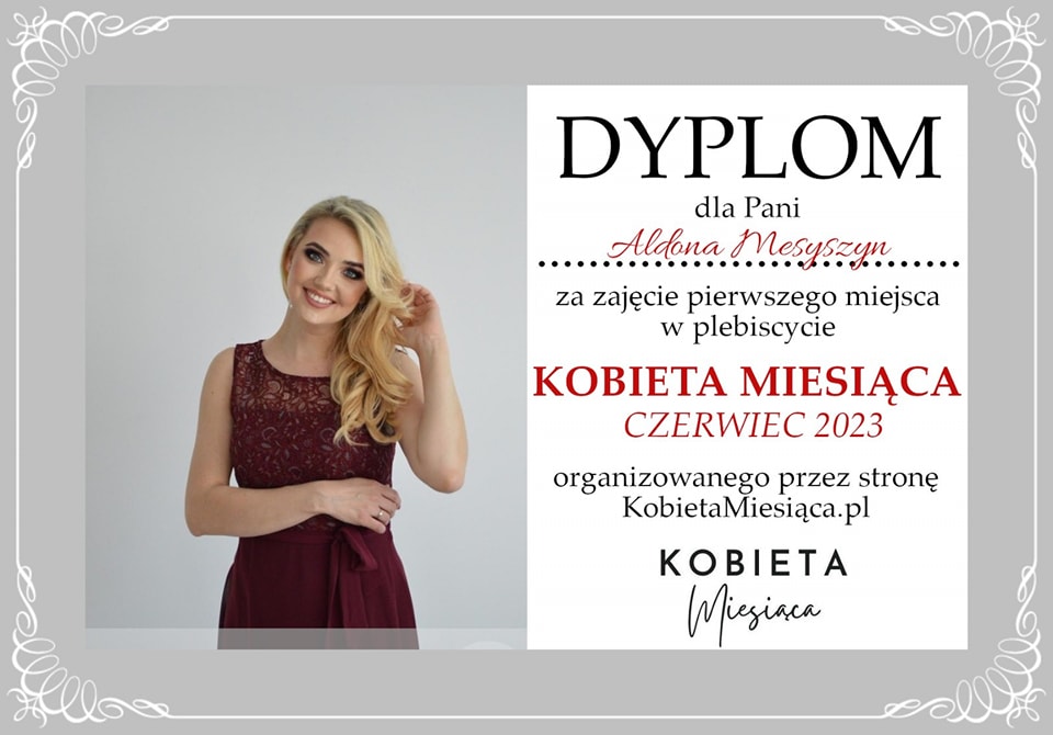 Dyplom – Kobieta Miesiąca: Czerwiec 2023