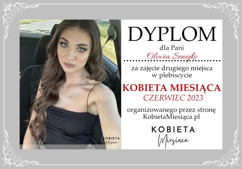 Dyplom – Kobieta Miesiąca: Czerwiec 2023