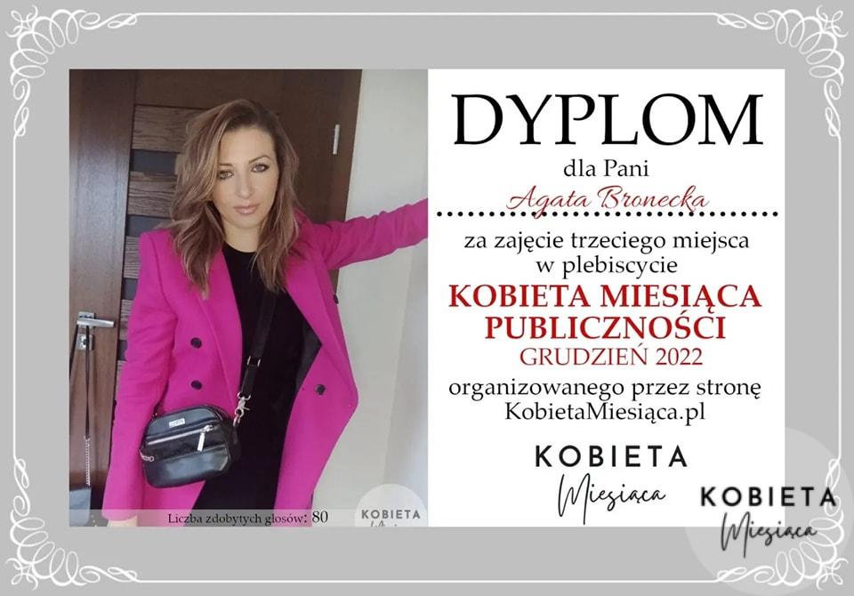 Dyplom – Kobieta Miesiąca Publiczności: Grudzień 2022