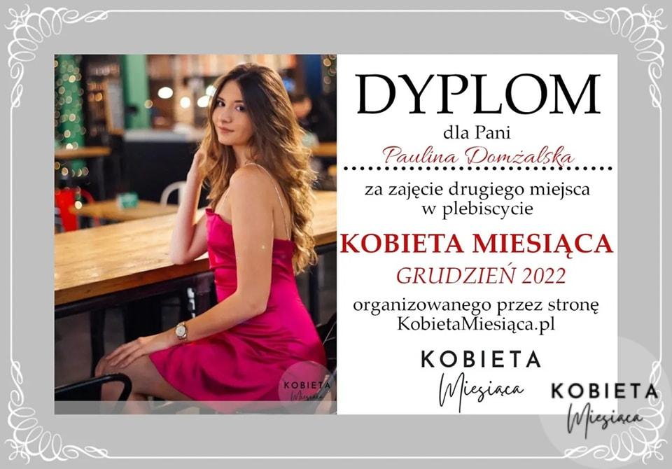 Dyplom – Kobieta Miesiąca: Grudzień 2022