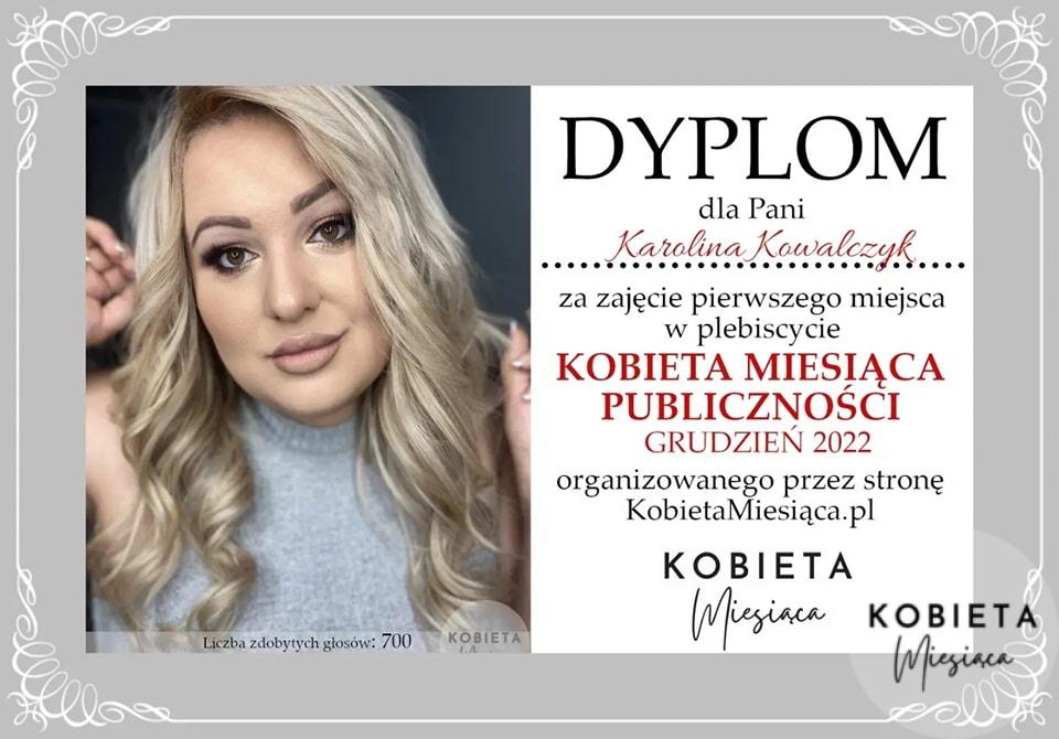 Dyplom – Kobieta Miesiąca Publiczności: Grudzień 2022