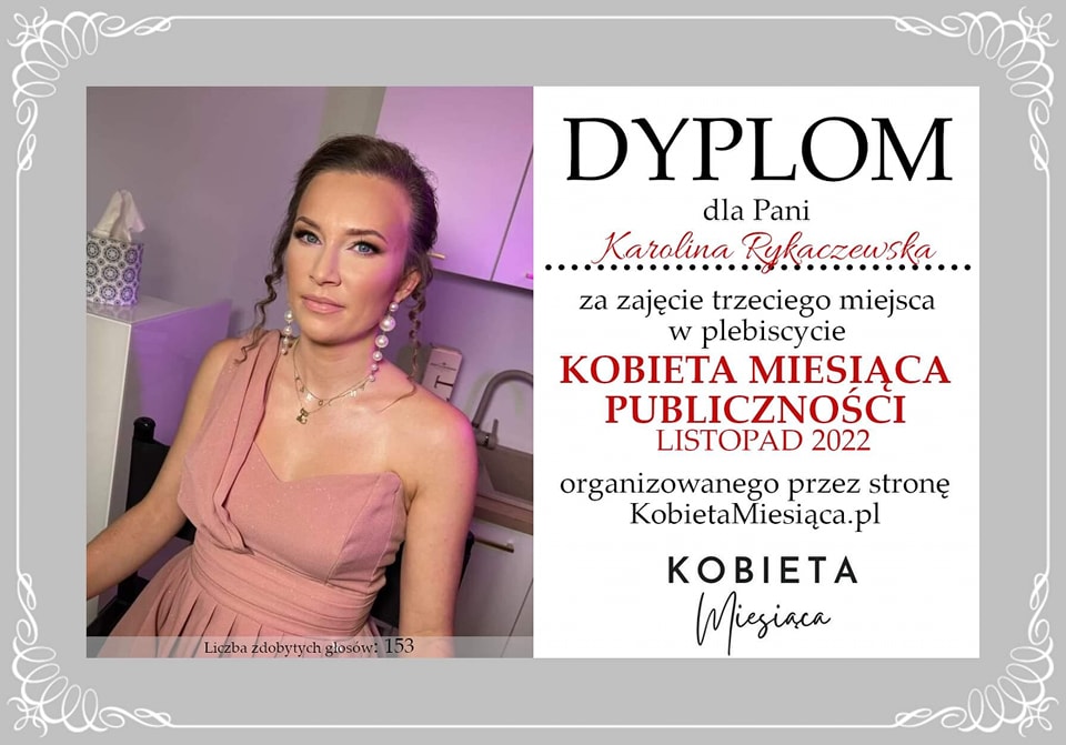Dyplom – Kobieta Miesiąca Publiczności: Listopad 2022