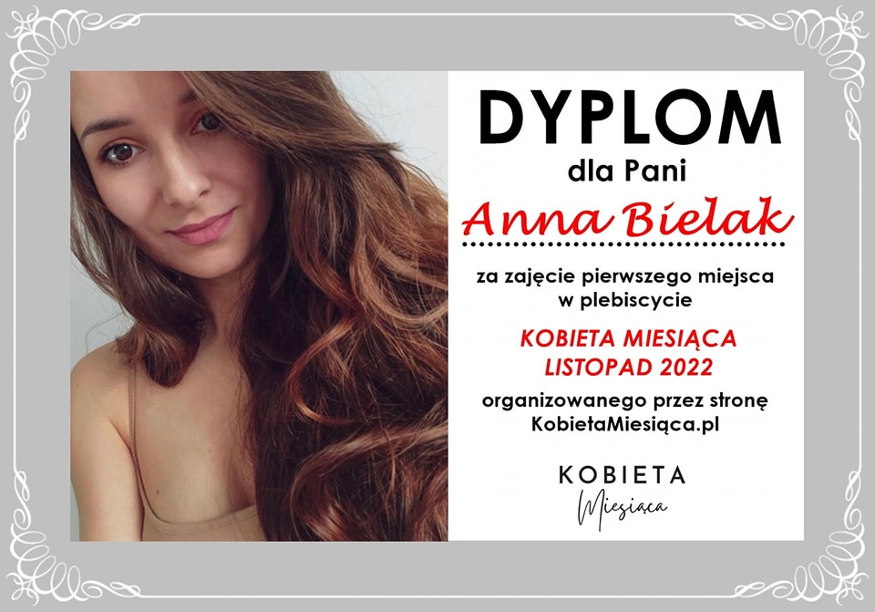 Dyplom – Kobieta Miesiąca: Listopad 2022