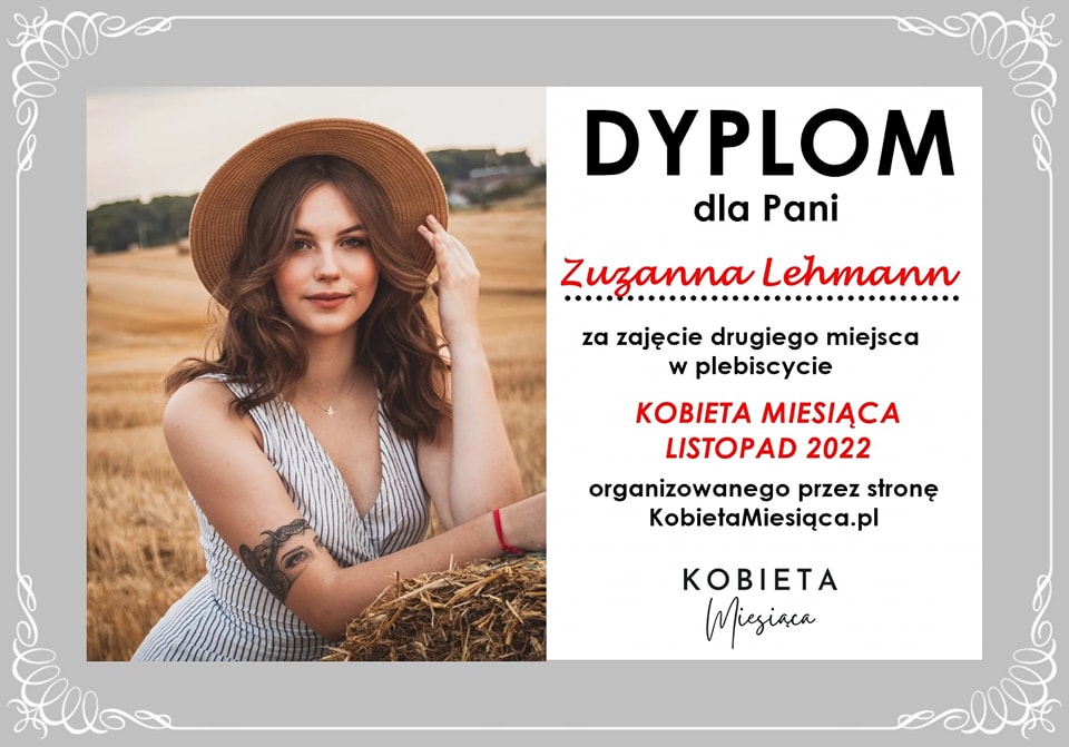 Dyplom – Kobieta Miesiąca: Listopad 2022