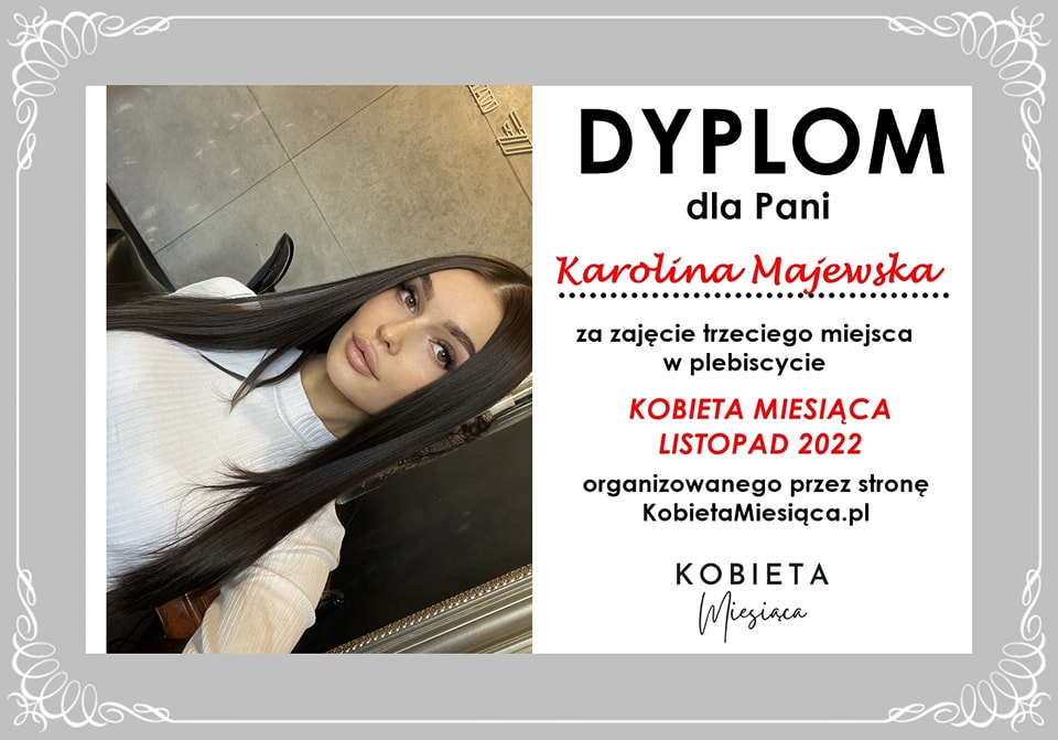 Dyplom – Kobieta Miesiąca: Listopad 2022